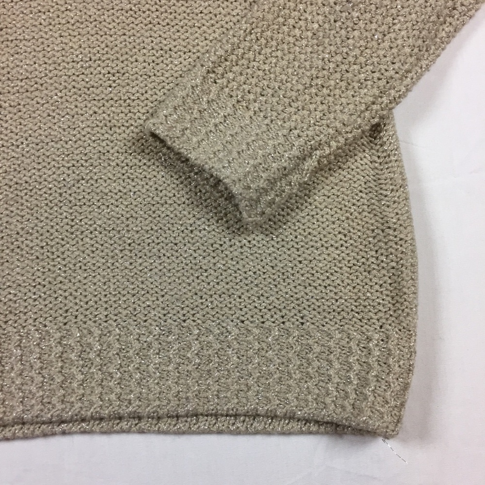 LC Lauren Conrad gold metallic LOVE sweater small - Picture 5 of 7